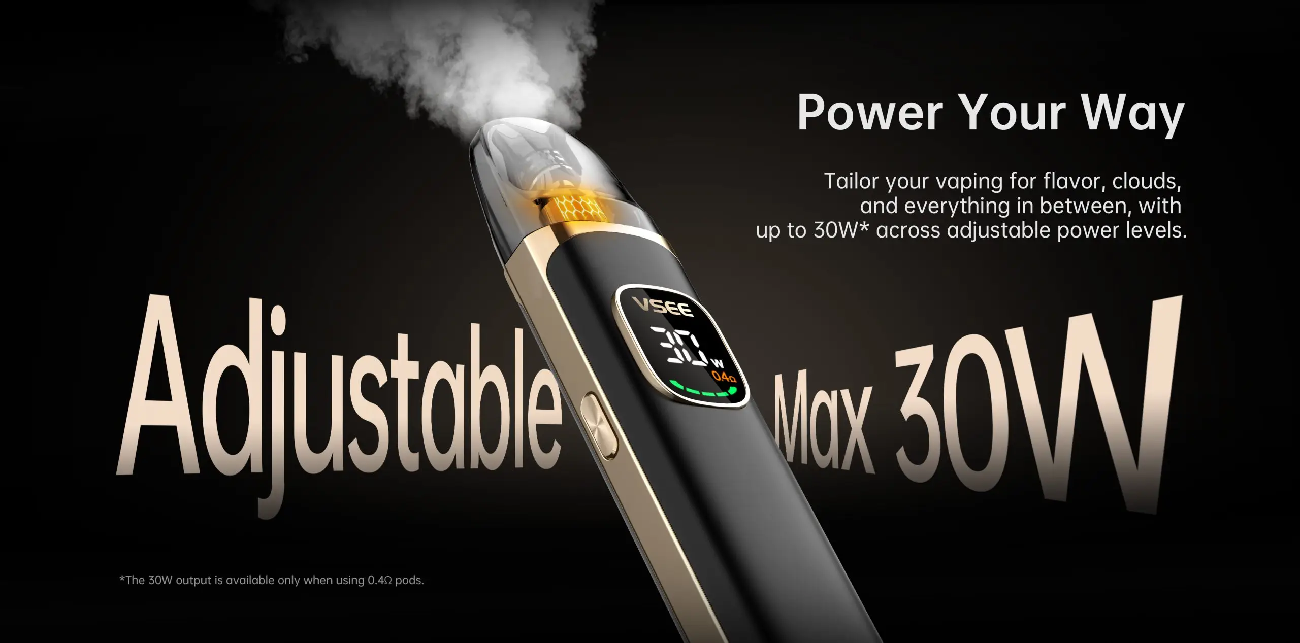 Hellvape VSEE NOW 30W 小煙主機｜大螢幕可調壓、極致口感體驗
